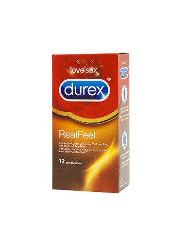 DUREX REAL FEEL PRESERVATIVO SIN LATEX 12 UNIDADES