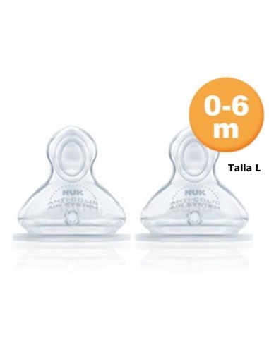 NUK Tetina Silicona Anticólico FC+ 6-18 meses Talla M, 2 uds