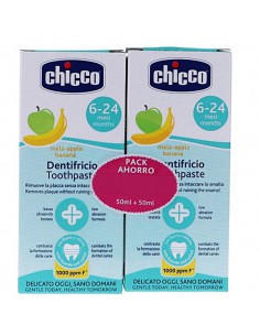 Farmacia Fuentelucha  Chicco Pasta Dental Infantil Sabor Plátano/Manzana  2x50ml