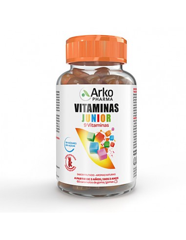 VITAMINAS JUNIOR 60 CARAMELOS DE GOMA SABOR AFRUTADO