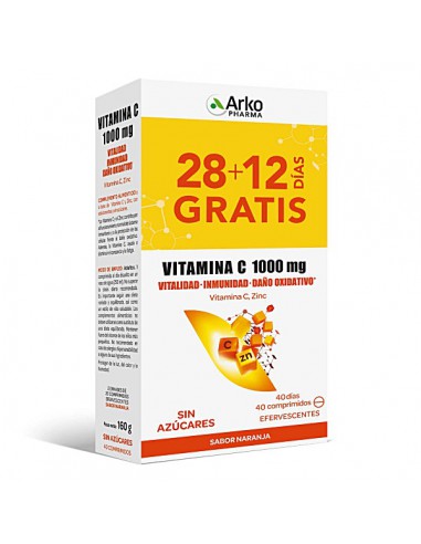 ARKOPHARMA VITAMINA C 1000 MG 40 COMPRIMIDOS EFERVESCENTES PACK