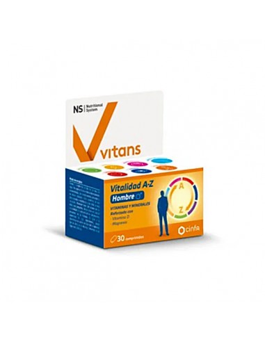 NS VITANS VITALIDAD A-Z HOMBRE 30 COMPRIMIDOS