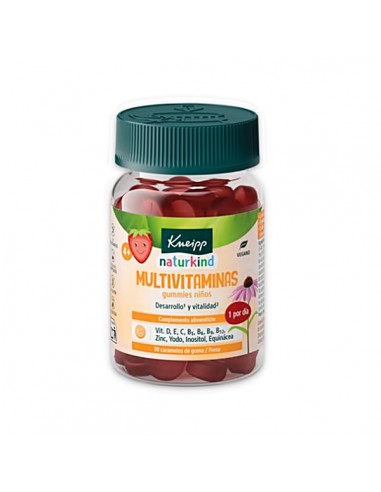 KNEIPP GUMMIES NIÑOS MULTIVITAMINAS 30 CARAMELOS DE GOMA SABOR FRESA