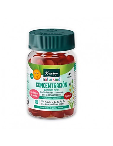 KNEIPP GUMMIES NIÑOS CONCENTRACION 30 CARAMELOS DE GOMA SABOR NARANJA